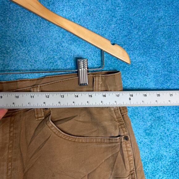 Vintage Dickies Carpenter Jorts Mens 34 Tan Y2K Utility Work Shorts 34x10 - Picture 7 of 16